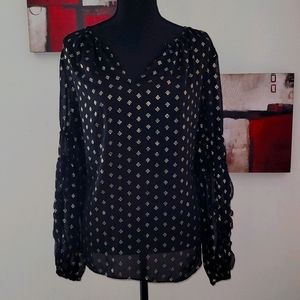 Worthington Black and Gold dressy blouse